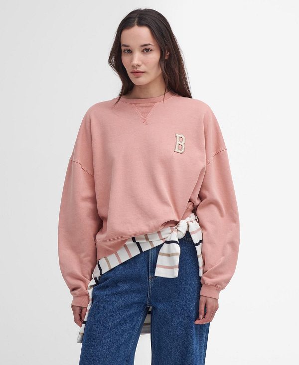 Barbour Elisha Logo Sweatshirt Lyserød | BABO89813