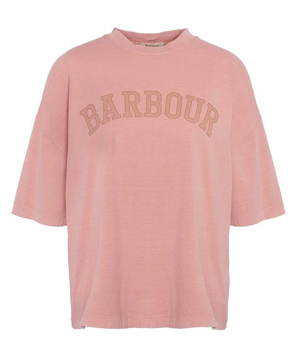 Barbour Elisha Logo T-shirt Lyserød | BABO89576