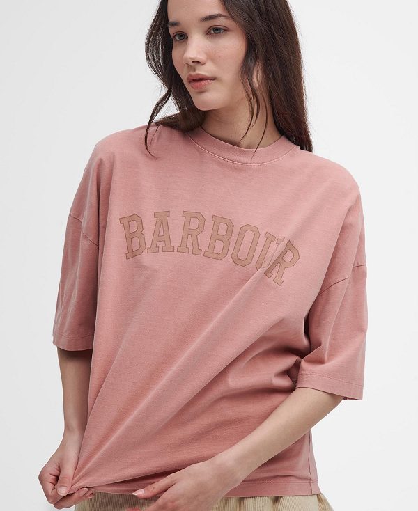 Barbour Elisha Logo T-shirt Lyserød | BABO89576