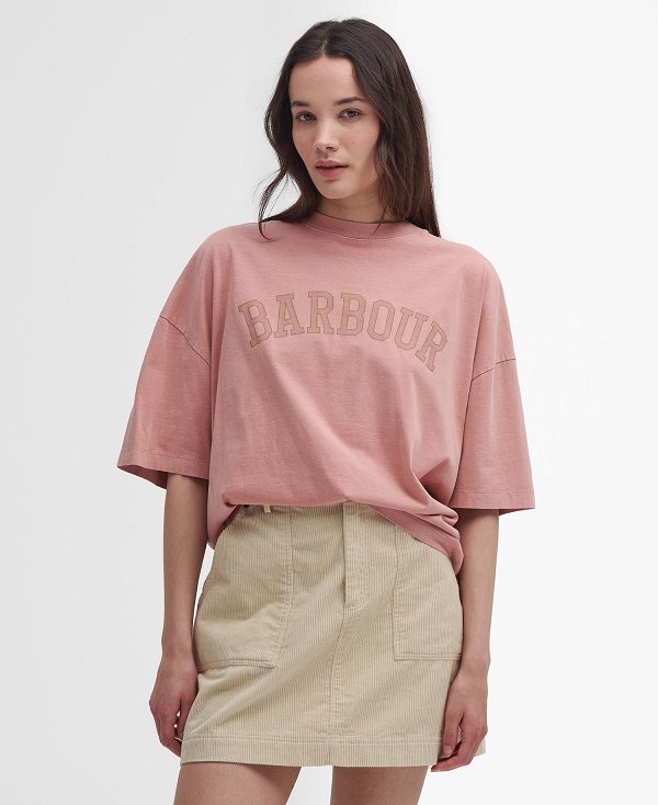 Barbour Elisha Logo T-shirt Lyserød | BABO89576