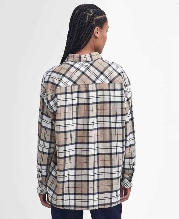 Barbour Elishaw Relaxed Long-sleeved Shirt Tartan | BABO89509