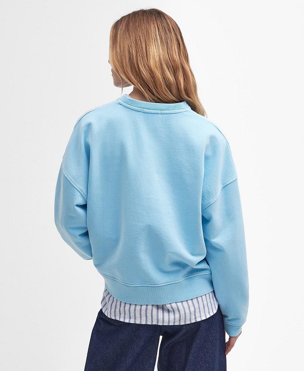 Barbour Ella Logo Sweatshirt Blå | BABO89799