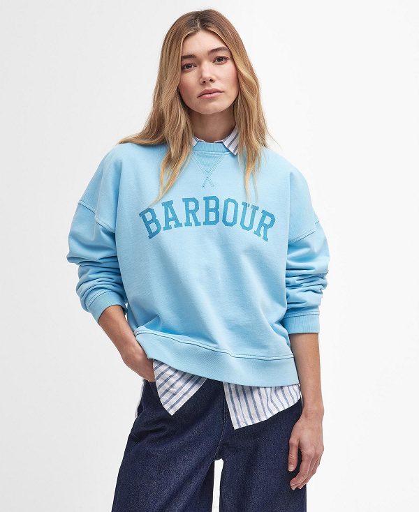 Barbour Ella Logo Sweatshirt Blå | BABO89799