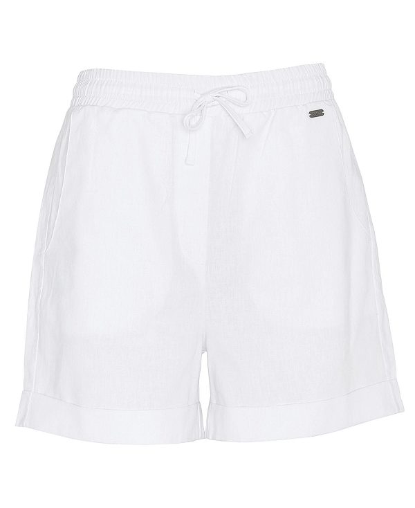 Barbour Elsden Shorts Hvide | BABO89836