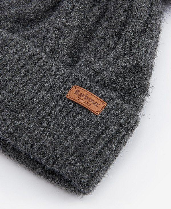 Barbour Elsdon Cable-knit Beanie Beige | BABO90014