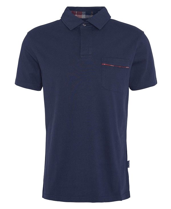 Barbour Elsdon Polo Shirt Mørkeblå | BABO88059