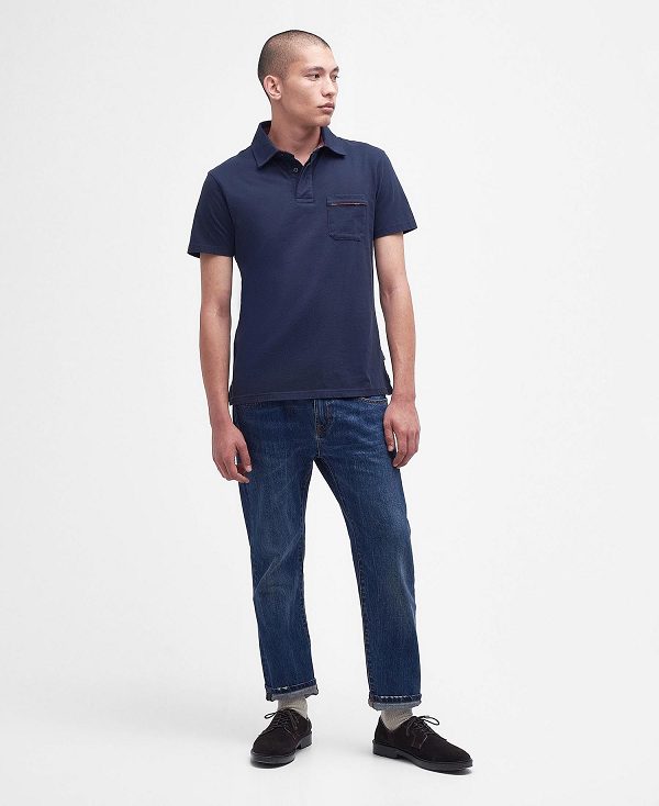 Barbour Elsdon Polo Shirt Mørkeblå | BABO88059