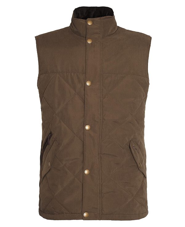 Barbour Elter Quilted Gilet Mørkeolivengrøn | BABO87565