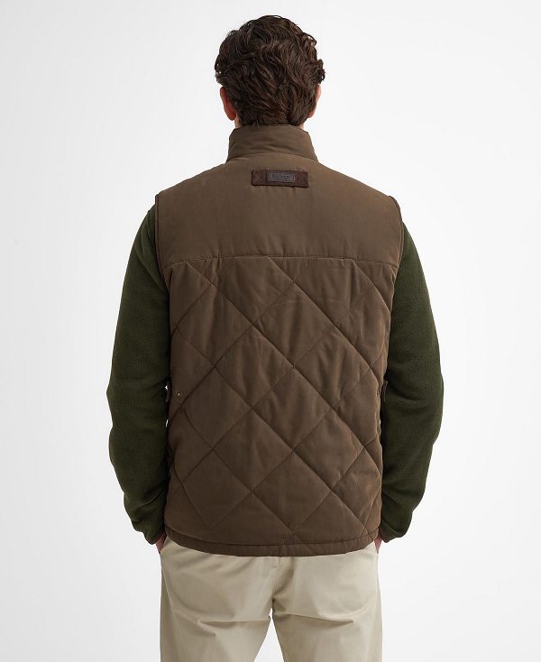 Barbour Elter Quilted Gilet Mørkeolivengrøn | BABO87565