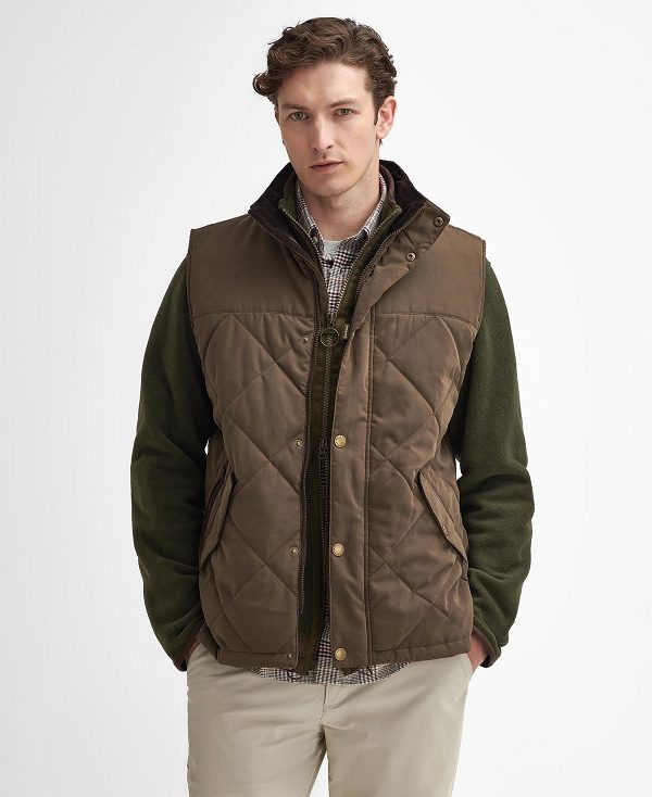 Barbour Elter Quilted Gilet Mørkeolivengrøn | BABO87565