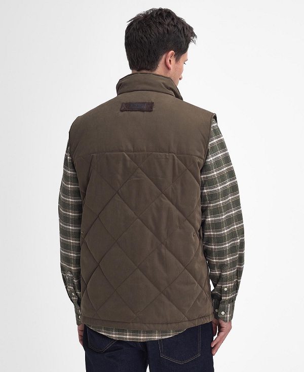 Barbour Elter Quilted Gilet Olivengrøn | BABO87566