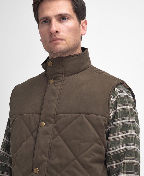 Barbour Elter Quilted Gilet Olivengrøn | BABO87566