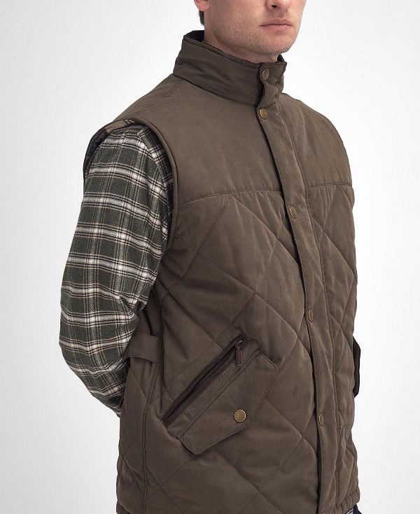 Barbour Elter Quilted Gilet Olivengrøn | BABO87566