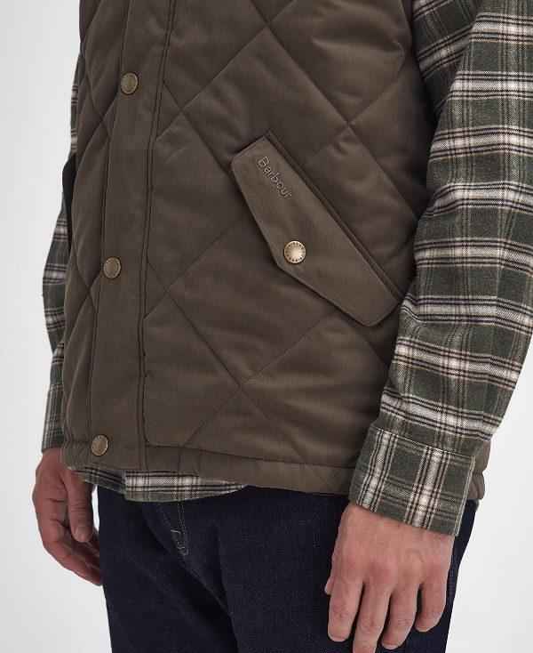 Barbour Elter Quilted Gilet Olivengrøn | BABO87566