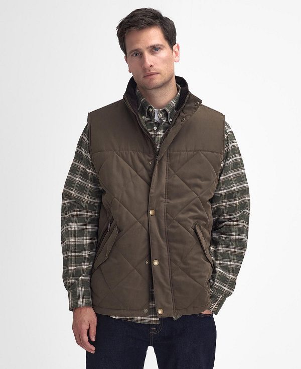 Barbour Elter Quilted Gilet Olivengrøn | BABO87566