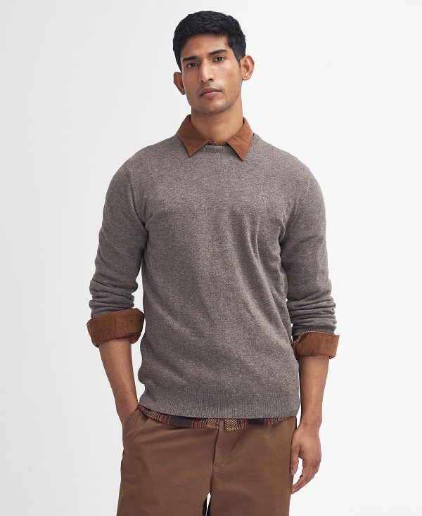 Barbour Essential Crew Neck Jumper Beige | BABO88653