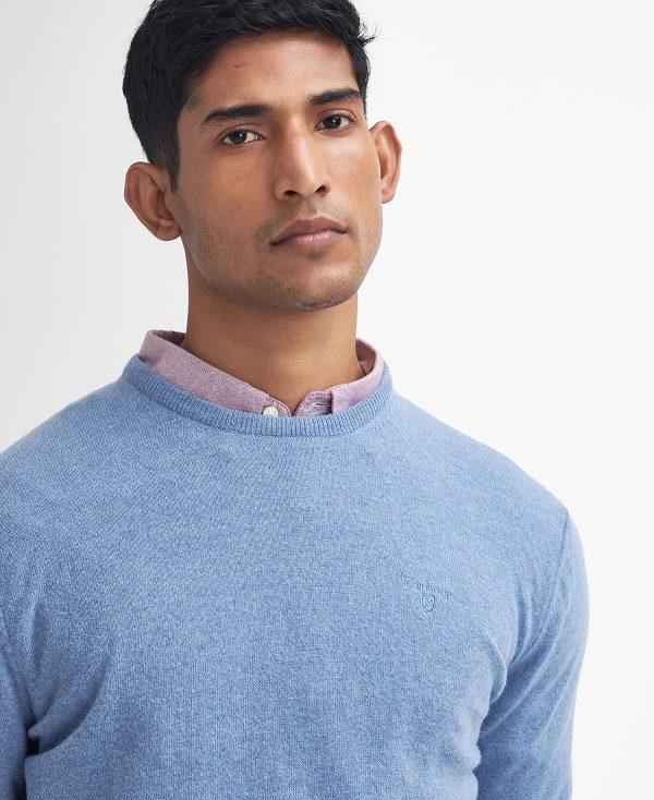 Barbour Essential Crew Neck Jumper Blå | BABO88654