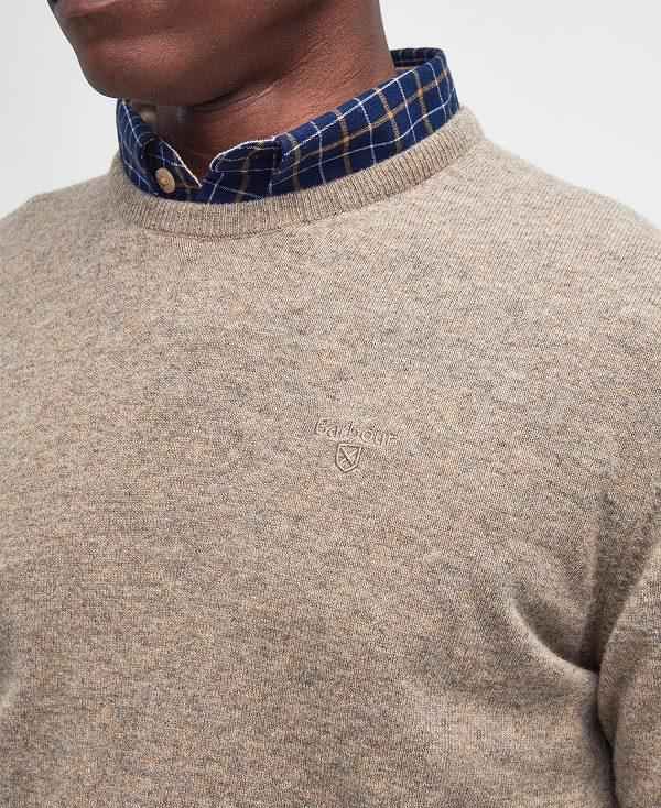 Barbour Essential Crew Neck Sweatshirt Beige | BABO88513