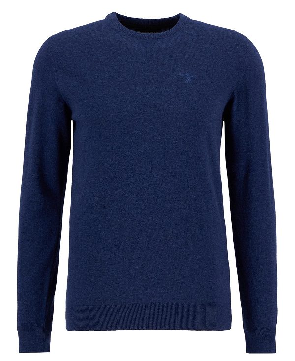 Barbour Essential Crew Neck Sweatshirt Lyseblå | BABO88545