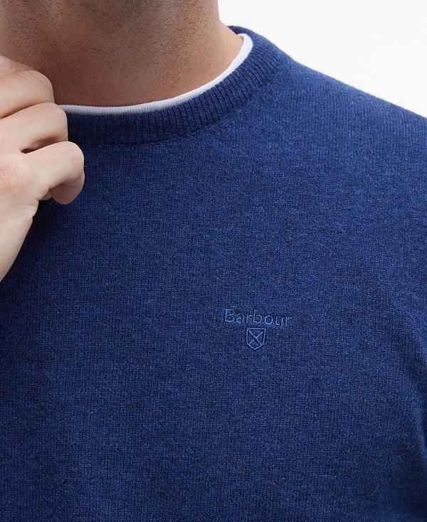 Barbour Essential Crew Neck Sweatshirt Lyseblå | BABO88545