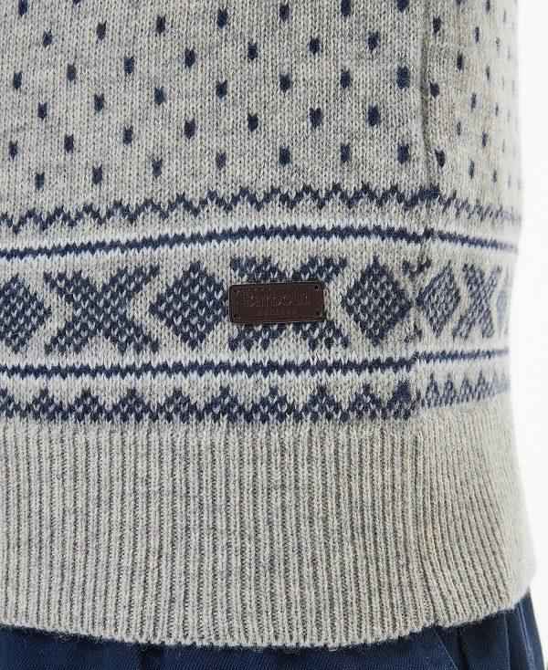 Barbour Essential Fairisle Sweatshirt Grå | BABO88540