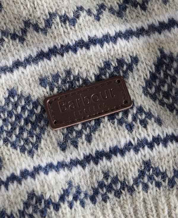 Barbour Essential Fairisle Sweatshirt Grå | BABO88540