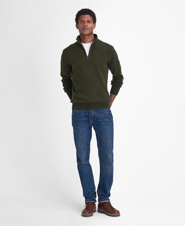 Barbour Essential Half-zip Jumper Grøn | BABO88652