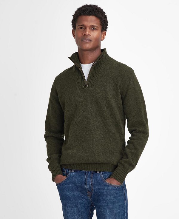 Barbour Essential Half-zip Jumper Grøn | BABO88652