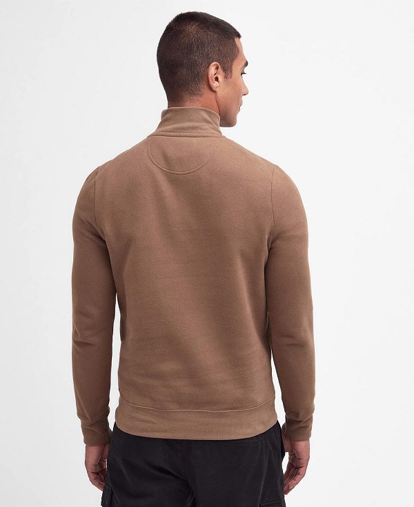 Barbour Essential Half-zip Sweatshirt Brune | BABO88453