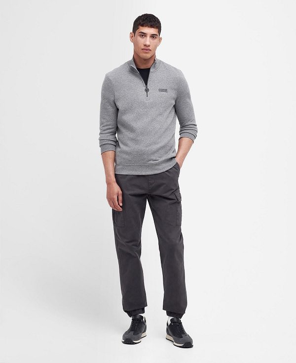 Barbour Essential Half-zip Sweatshirt Grå | BABO88424