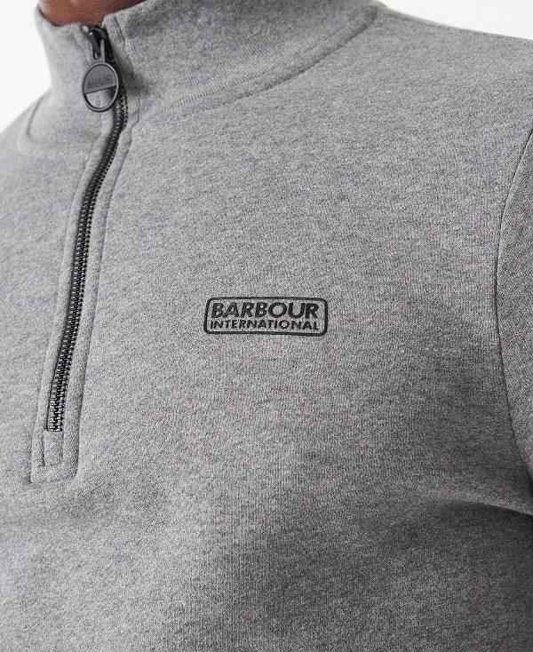 Barbour Essential Half-zip Sweatshirt Grå | BABO88424