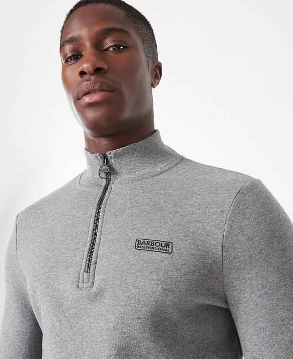 Barbour Essential Half-zip Sweatshirt Grå | BABO88424