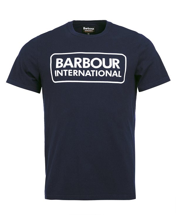 Barbour Essential Large Logo T-shirt Mørkeblå | BABO88280