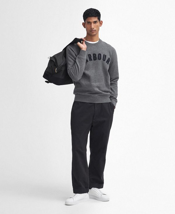 Barbour Essential Prep Logo Sweatshirt Grå | BABO88640