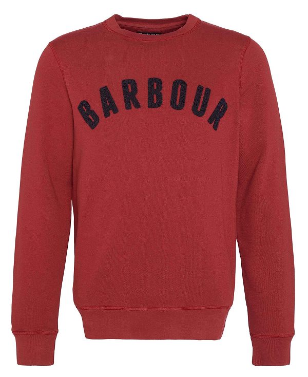 Barbour Essential Prep Logo Sweatshirt Rød | BABO88491