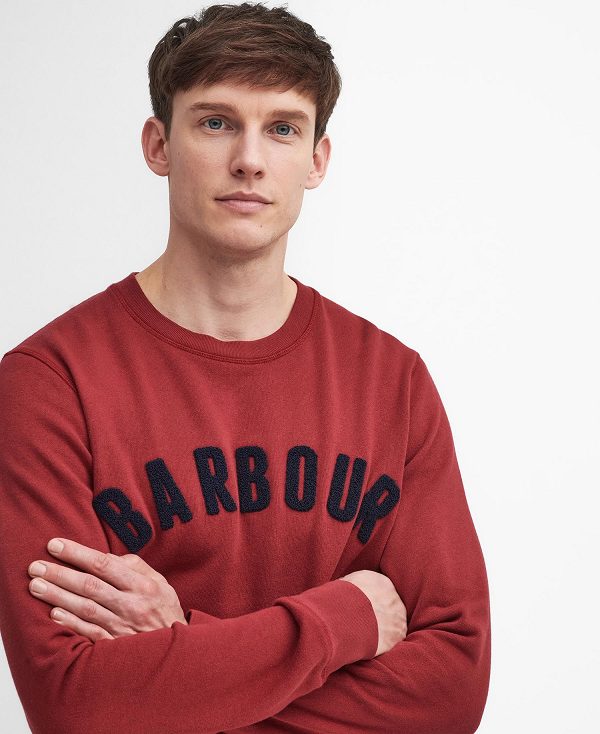 Barbour Essential Prep Logo Sweatshirt Rød | BABO88491