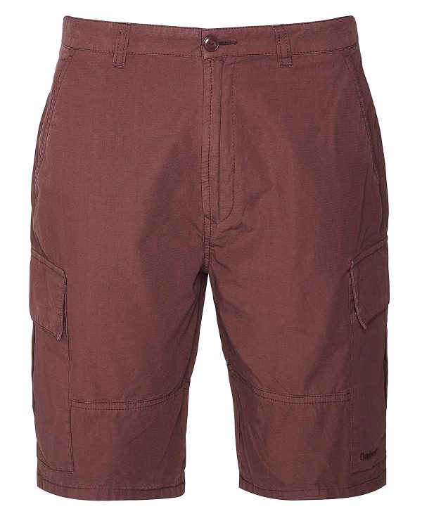 Barbour Essential Ripstop Cargo Shorts Bordeaux | BABO88796