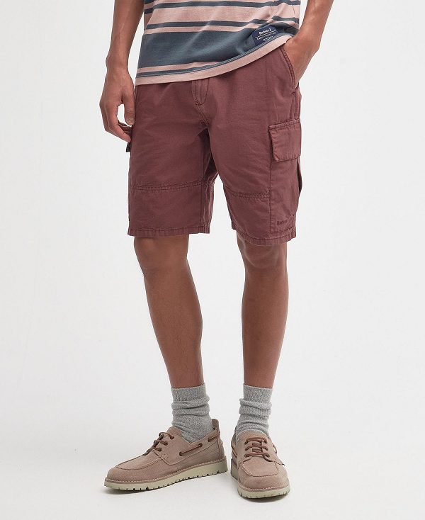 Barbour Essential Ripstop Cargo Shorts Bordeaux | BABO88796