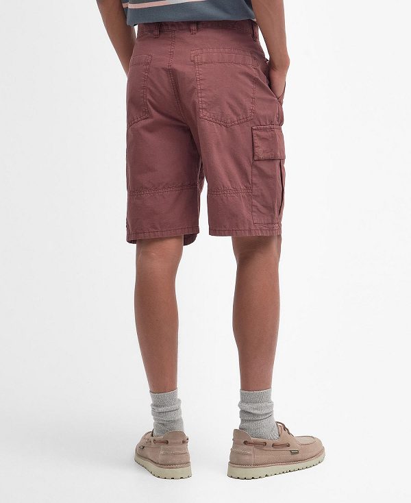 Barbour Essential Ripstop Cargo Shorts Bordeaux | BABO88796