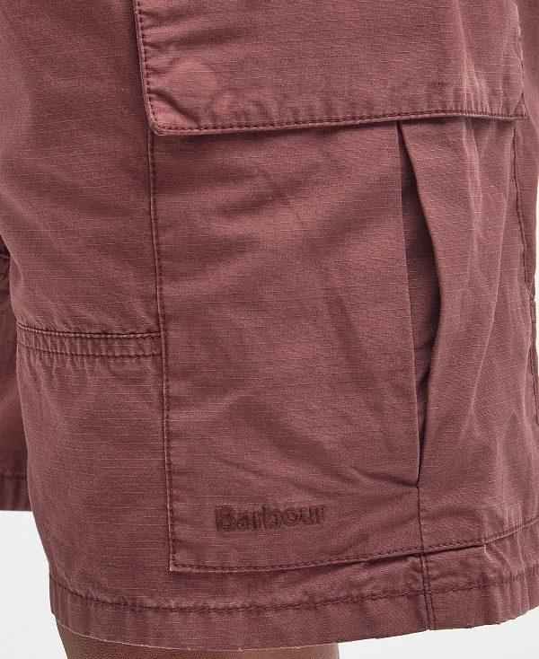 Barbour Essential Ripstop Cargo Shorts Bordeaux | BABO88796