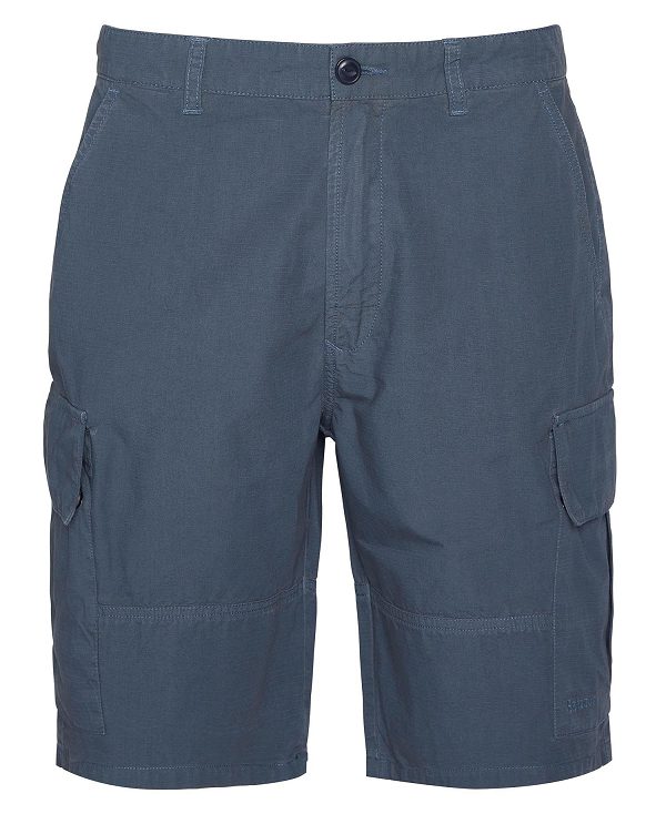 Barbour Essential Ripstop Cargo Shorts Blå | BABO88800