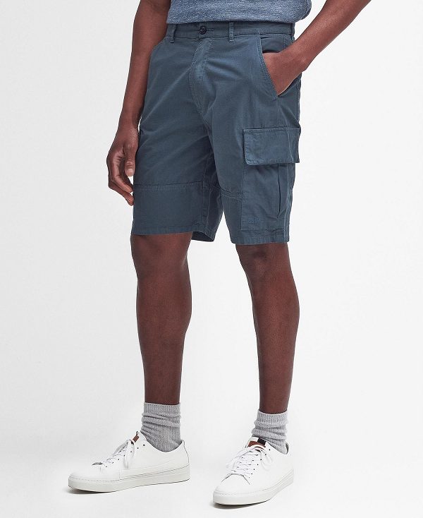 Barbour Essential Ripstop Cargo Shorts Blå | BABO88800