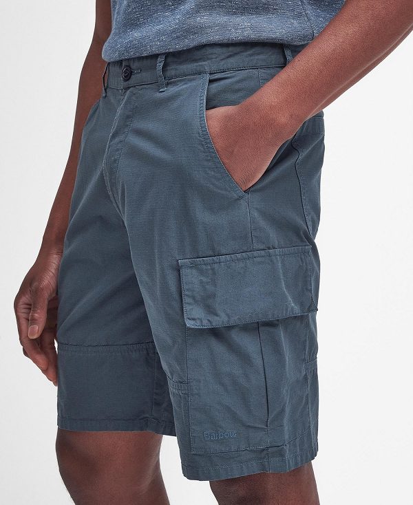 Barbour Essential Ripstop Cargo Shorts Blå | BABO88800