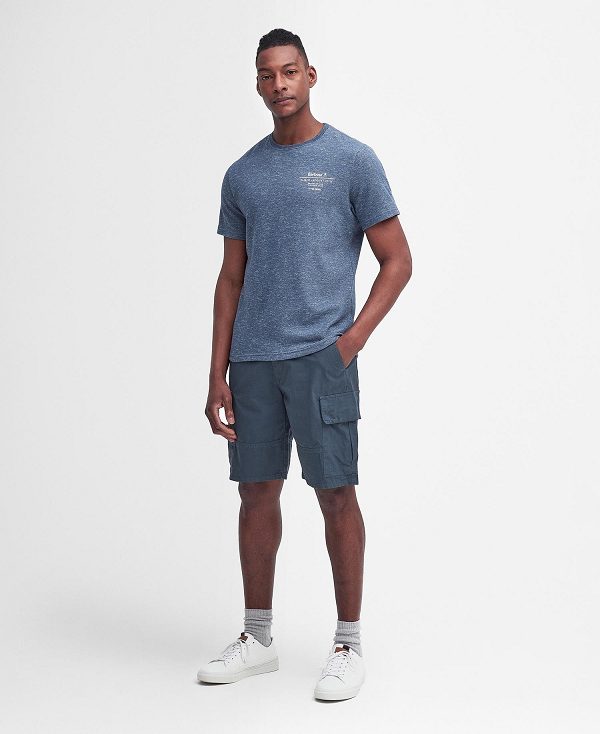 Barbour Essential Ripstop Cargo Shorts Blå | BABO88800