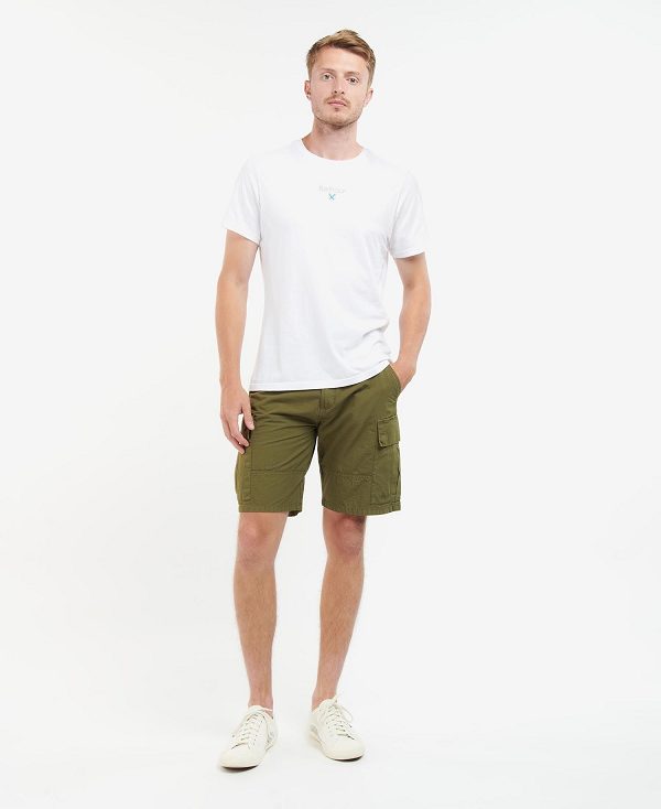 Barbour Essential Ripstop Cargo Shorts Mørkegrøn | BABO88743