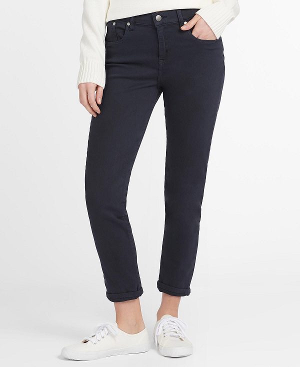 Barbour Essential Slim Jeans Hvide | BABO89824