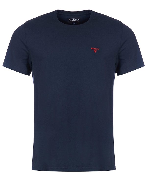 Barbour Essential Sports T-shirt Blå | BABO88288