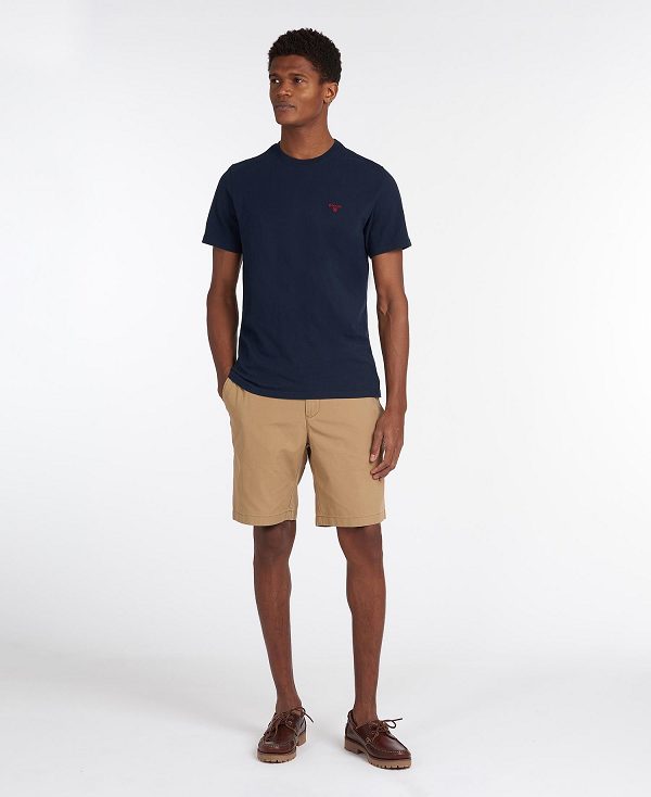 Barbour Essential Sports T-shirt Blå | BABO88288