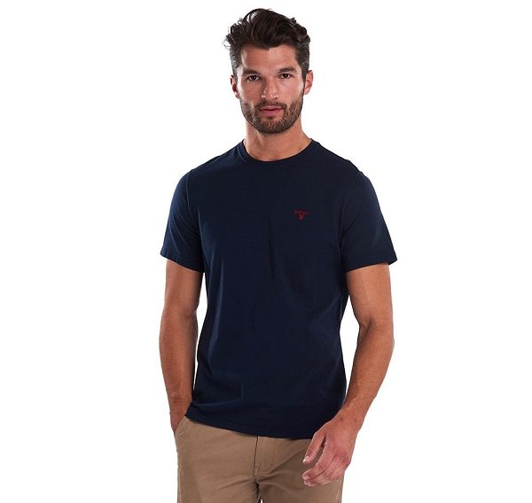 Barbour Essential Sports T-shirt Blå | BABO88288