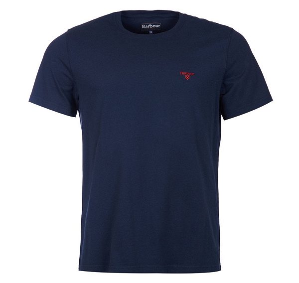 Barbour Essential Sports T-shirt Blå | BABO88288